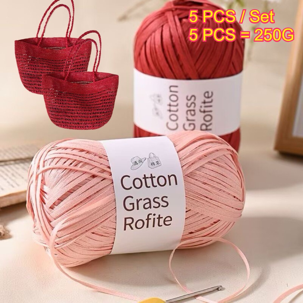 5 Stück 250g Raffia-Papierseil – Crochet Bag Raffia Bewertung und Preis