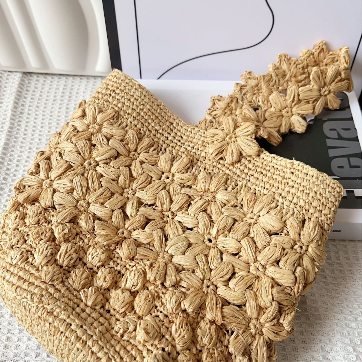 Damen Sommer Raffia Gewebte Bu – Crochet Bag Raffia Bewertung und Preis