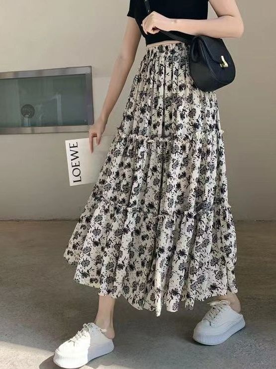 Blumendruck A-Linien-Midirock  – Midi Skirt Floral Bewertung und Preis